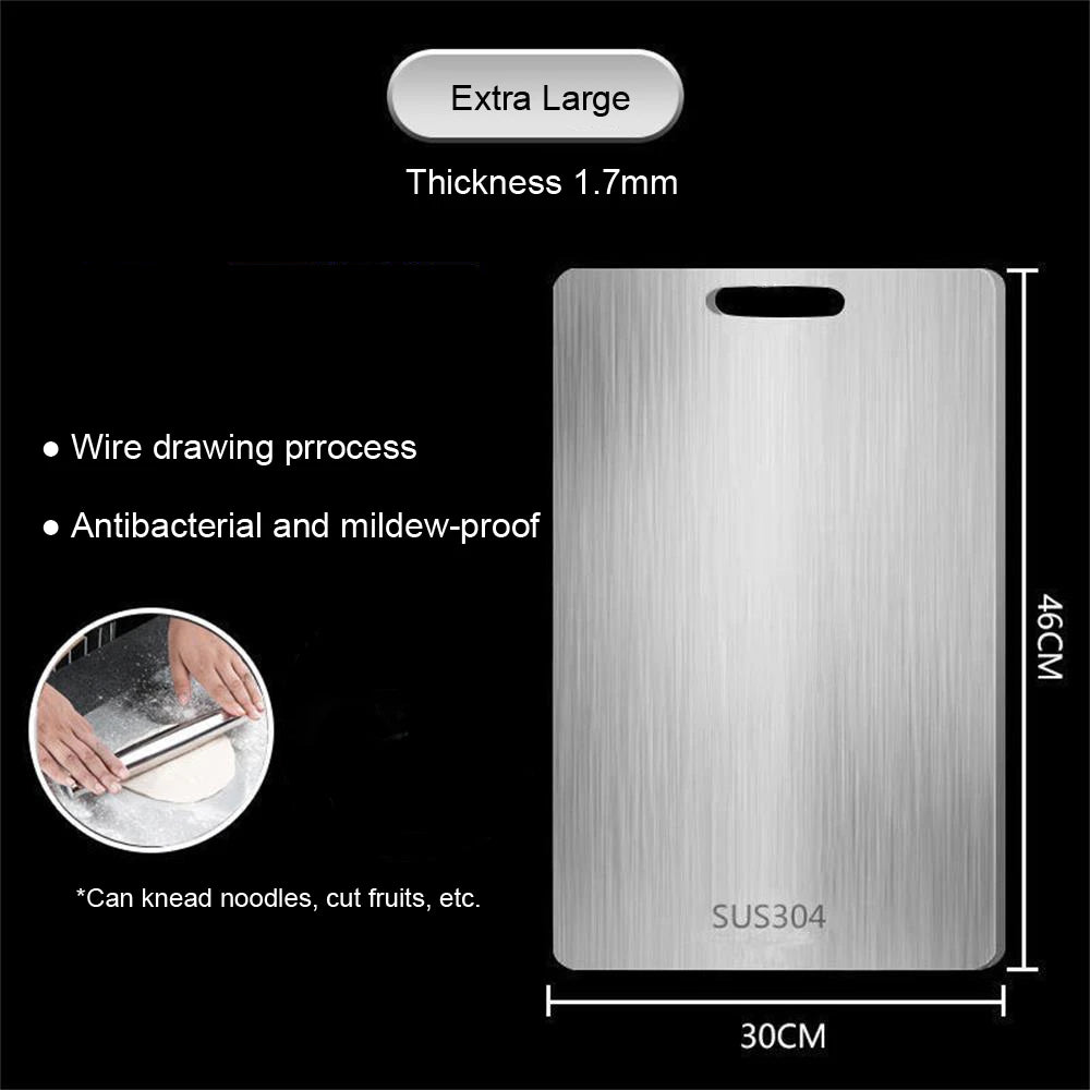 New Cutting Board for Kitchen 316 Stainless Steel Chopping Board Thickened Board Double Sided Food Grade Fruit Meat Chopping
