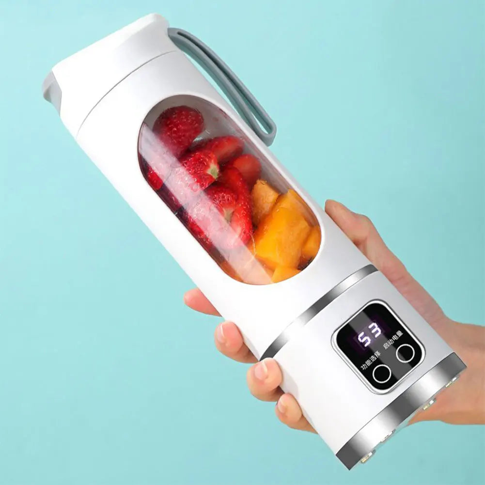 Portable Blender 450ml Electric Juicer Fruit Mixers 1500mAh USB Rechargeable Smoothie Mini Electric Juicer with 12 Blades