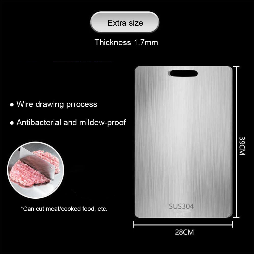 New Cutting Board for Kitchen 316 Stainless Steel Chopping Board Thickened Board Double Sided Food Grade Fruit Meat Chopping