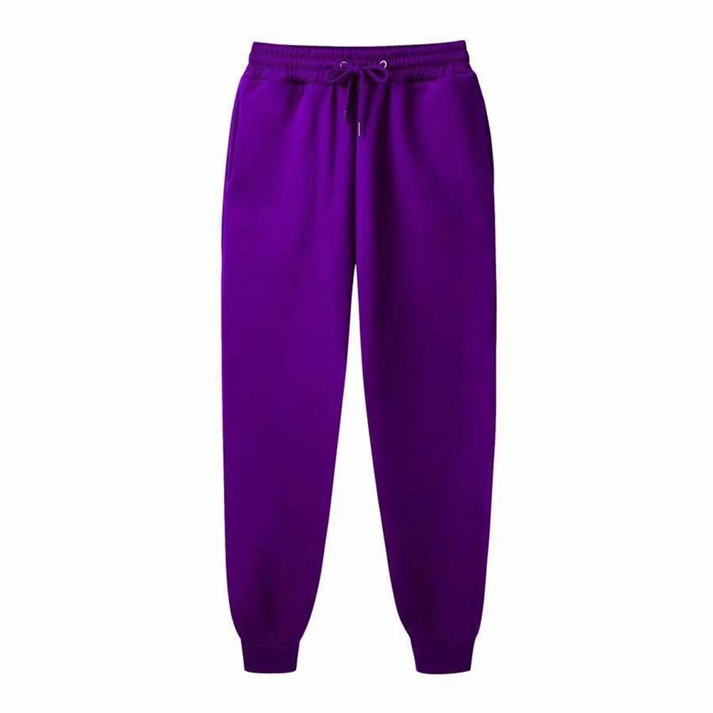 Fashion Womens Casual Sports Pants Running Workout Jogging Warm Fleece Trousers Couple Solid Outdoors Sweatpants Streetwear