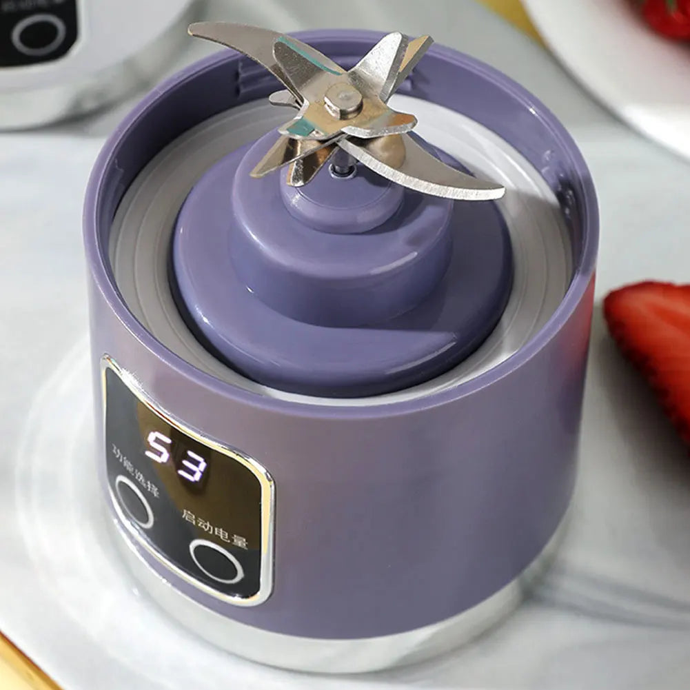 Portable Blender 450ml Electric Juicer Fruit Mixers 1500mAh USB Rechargeable Smoothie Mini Electric Juicer with 12 Blades