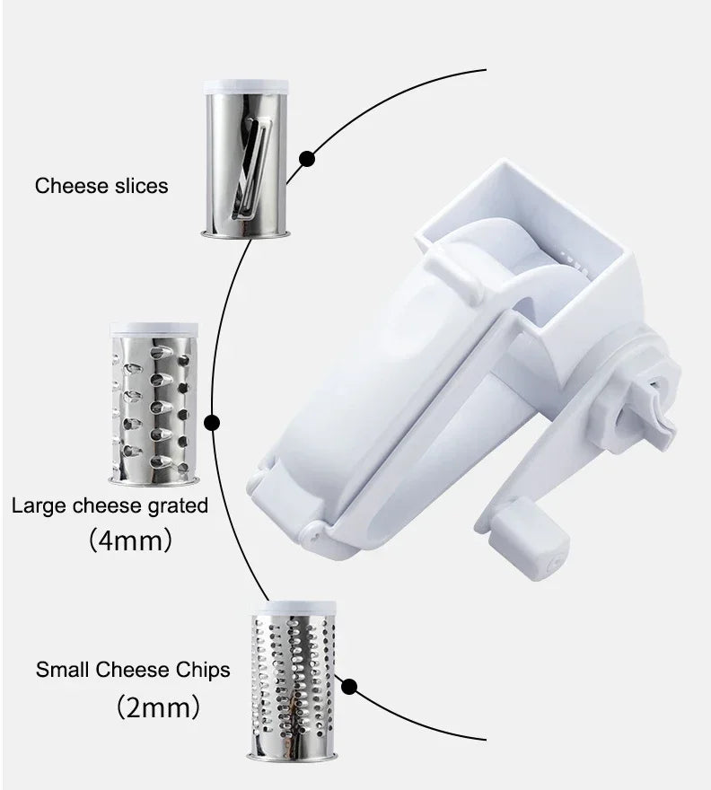 Three in One Set Hand Rotating Cheese Planer Creative Kitchen Tool Cheese Cheese Grater Multifunctional Cheese Grater