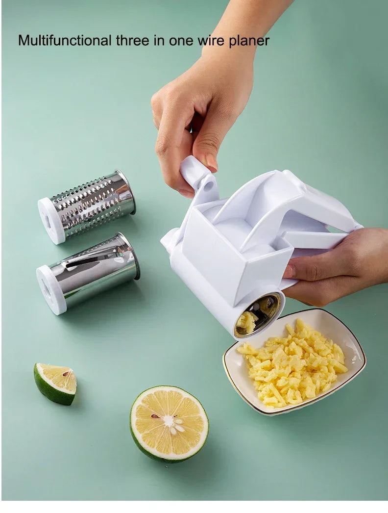 Three in One Set Hand Rotating Cheese Planer Creative Kitchen Tool Cheese Cheese Grater Multifunctional Cheese Grater