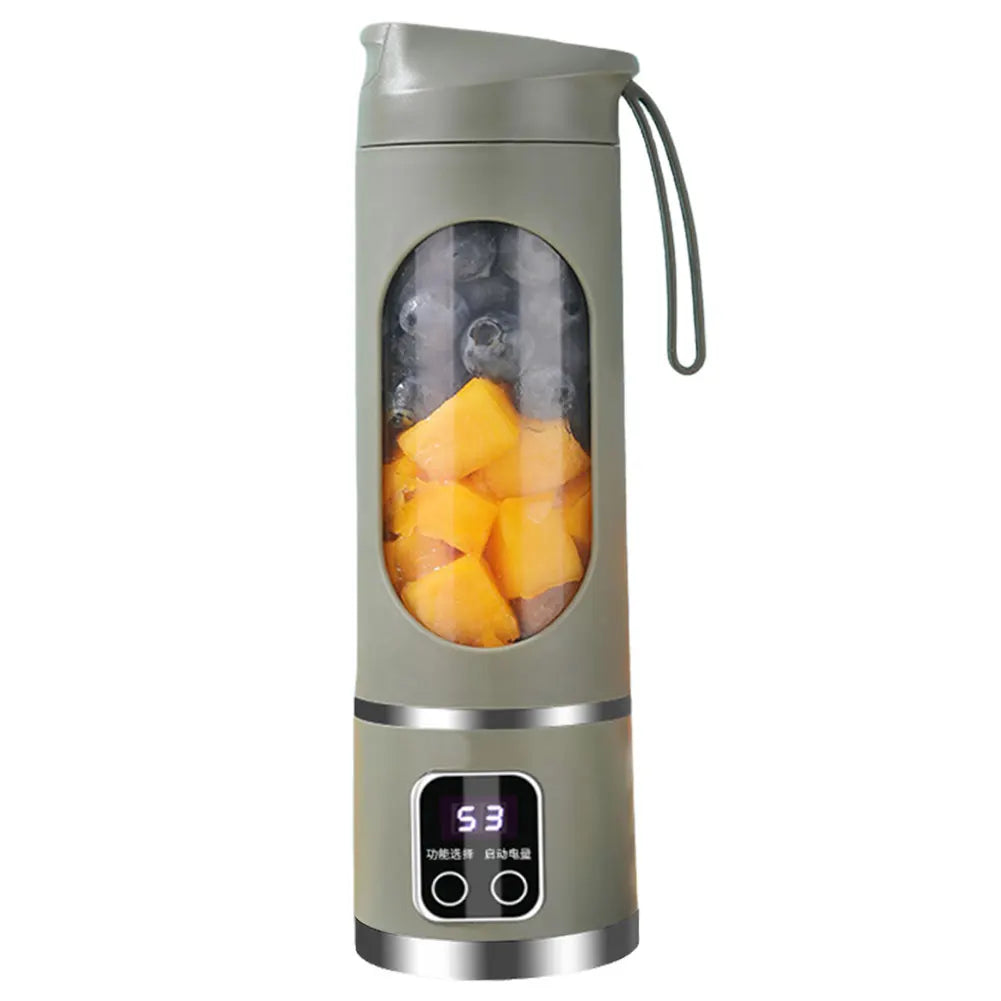 Portable Blender 450ml Electric Juicer Fruit Mixers 1500mAh USB Rechargeable Smoothie Mini Electric Juicer with 12 Blades