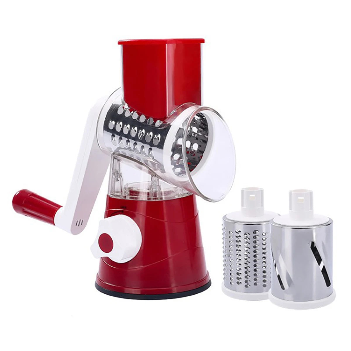 Multifunctional Vegetable Slicer Shredder Cutter Tool 3 Sharp Drums Manual Hand Operated Grater Cheese Peanut Cookie Chopper