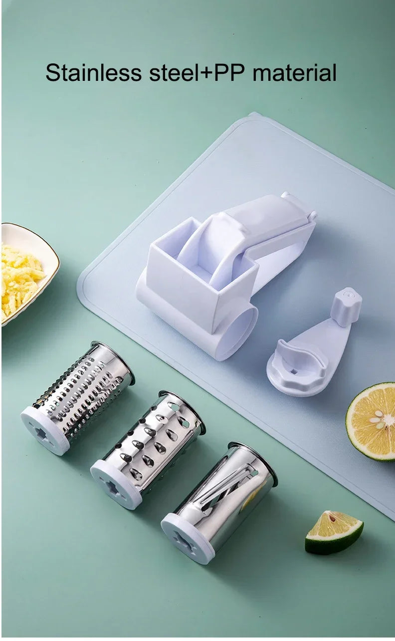 Three in One Set Hand Rotating Cheese Planer Creative Kitchen Tool Cheese Cheese Grater Multifunctional Cheese Grater