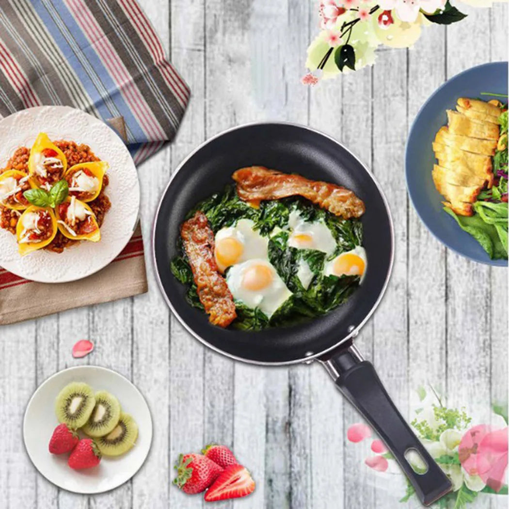 12cm/14cm/16/18cm Mini Frying Pan Non-Stick Steel Frypan Pot Saucepan Random Color For Cookware Kitchen Cookware
